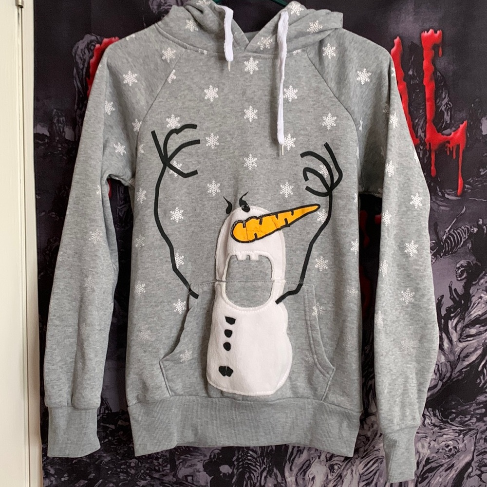 Angry Snowman Christmas Hoodie | Stitches